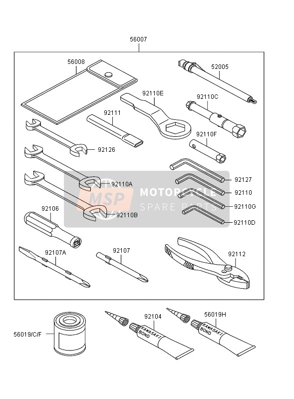 Kawasaki NINJA ZX-12R 2003 Outils des propriétaires pour un 2003 Kawasaki NINJA ZX-12R