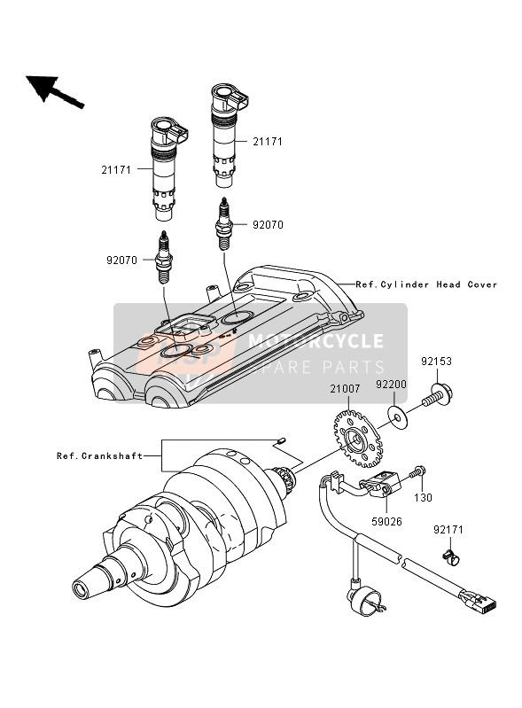 Kawasaki ER-6F ABS 2007 Ignition System for a 2007 Kawasaki ER-6F ABS