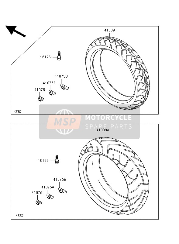 Kawasaki ER-6F ABS 2007 REIFEN für ein 2007 Kawasaki ER-6F ABS