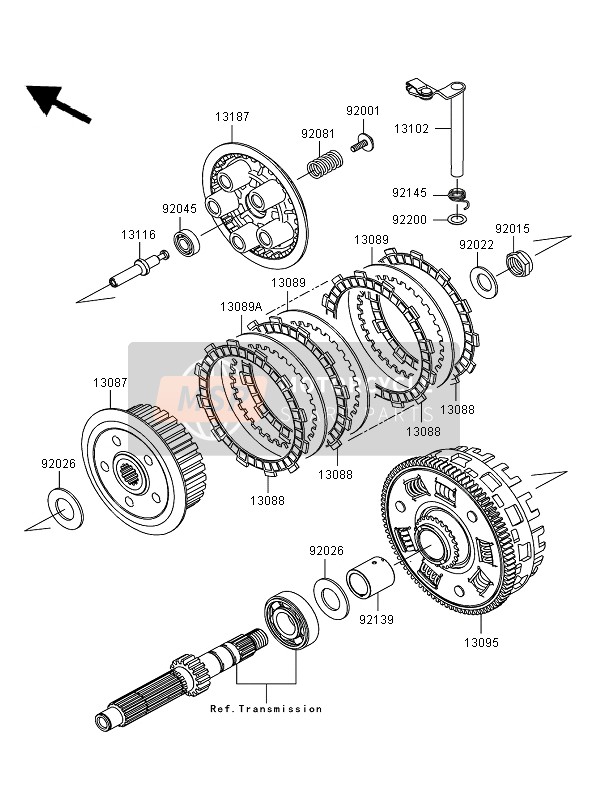 Kawasaki ER-6N 2007 Clutch for a 2007 Kawasaki ER-6N