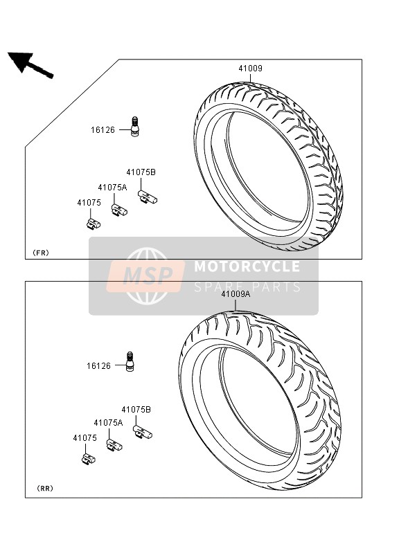 Kawasaki ER-6N 2007 Llantas para un 2007 Kawasaki ER-6N