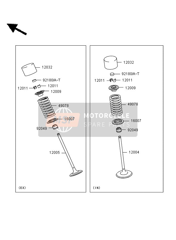 Kawasaki ER-6N ABS 2007 Valve for a 2007 Kawasaki ER-6N ABS