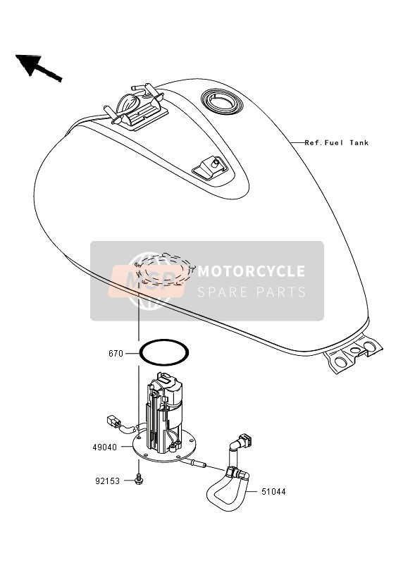 Kawasaki VN900 CLASSIC 2007 Pompe à carburant pour un 2007 Kawasaki VN900 CLASSIC