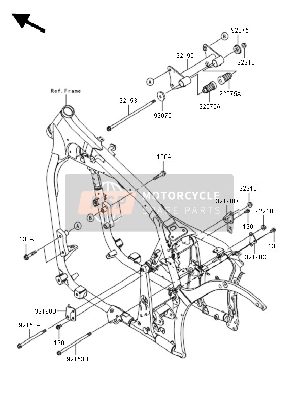 32190022911E, BRACKET-ENGINE,Fr,F.S.Black, Kawasaki, 0