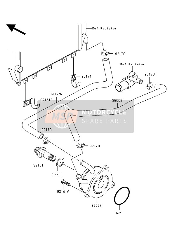 Kawasaki NINJA ZX-12R 2004 Oil Cooler for a 2004 Kawasaki NINJA ZX-12R