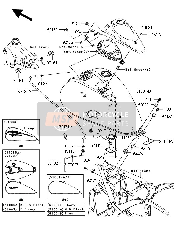 510010336723, TANK-COMP-FUEL,C.P.Blue VN900B, Kawasaki, 0