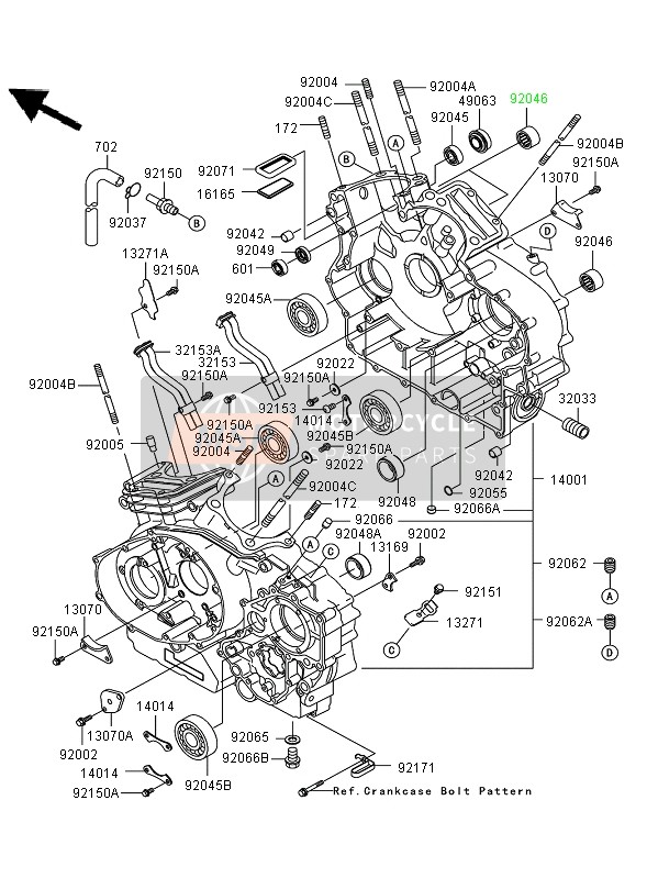 920041174, Stud,8X231, Kawasaki, 2