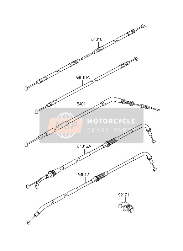 Kawasaki Z750 2007 Cables for a 2007 Kawasaki Z750