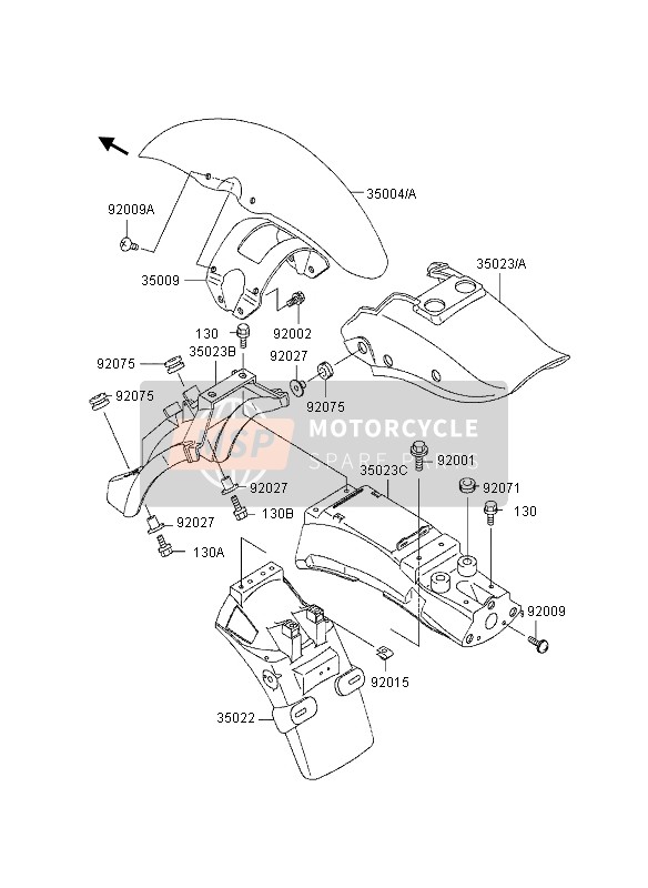 350041189H8, FENDER-FRONT,Ebony, Kawasaki, 0