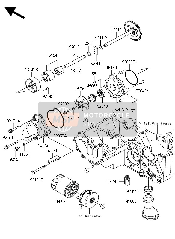 Kawasaki Z1000 2007 ÖLPUMPE für ein 2007 Kawasaki Z1000