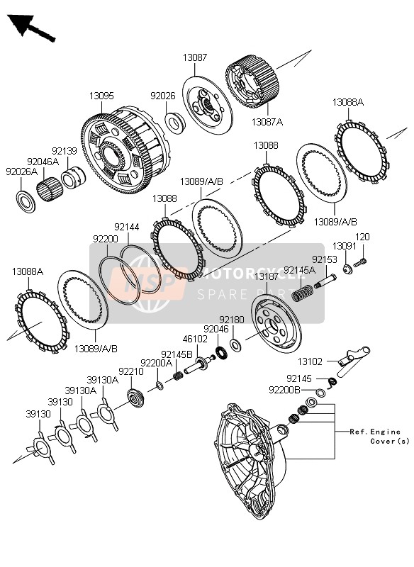 130950063, HOUSING-COMP-CLUTCH, Kawasaki, 0