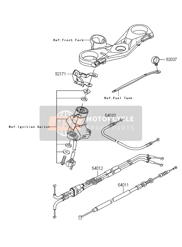 540120165, CABLE-THROTTLE, Kawasaki, 0