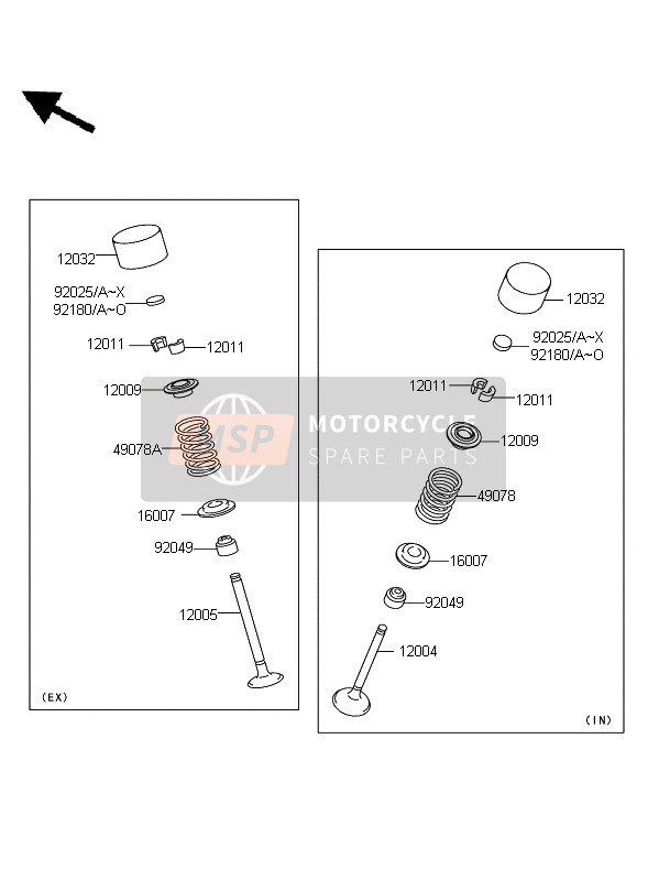 Kawasaki ZZR1400 2007 Valve for a 2007 Kawasaki ZZR1400