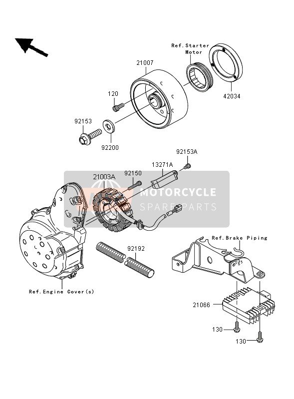 Kawasaki ER-6F ABS 2008 GENERATOR für ein 2008 Kawasaki ER-6F ABS