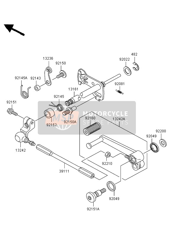 Kawasaki NINJA ZX-12R 2005 Gear Change Mechanism for a 2005 Kawasaki NINJA ZX-12R