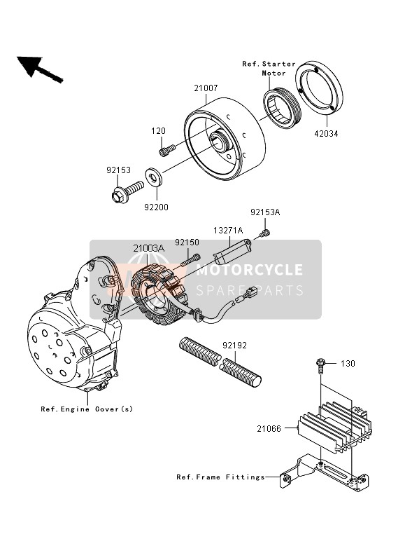 Kawasaki ER-6F 2008 Générateur pour un 2008 Kawasaki ER-6F