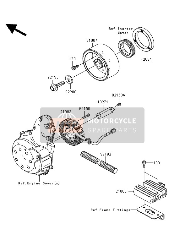 Kawasaki ER-6N 2008 Generator for a 2008 Kawasaki ER-6N