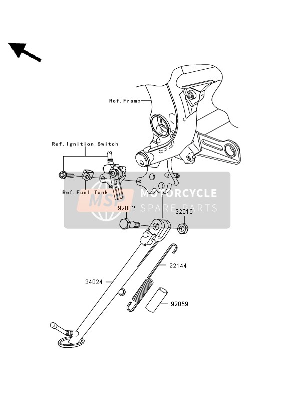 Kawasaki ER-6N ABS 2008 Supporter pour un 2008 Kawasaki ER-6N ABS