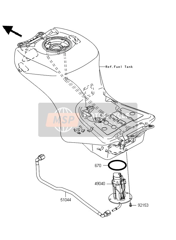 Kawasaki 1400GTR 2008 KRAFTSTOFFPUMPE für ein 2008 Kawasaki 1400GTR