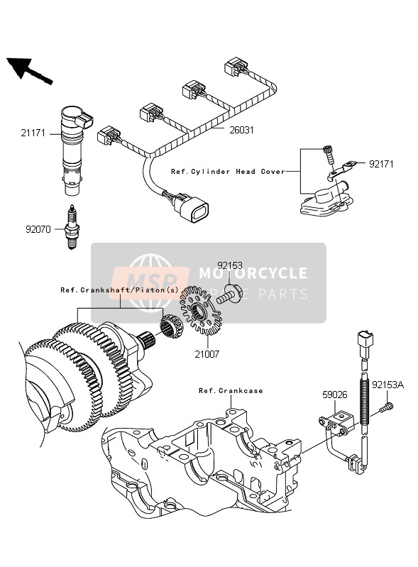 Kawasaki 1400GTR 2008 Ignition System for a 2008 Kawasaki 1400GTR