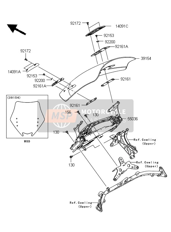 391540027, Windshield, Kawasaki, 0