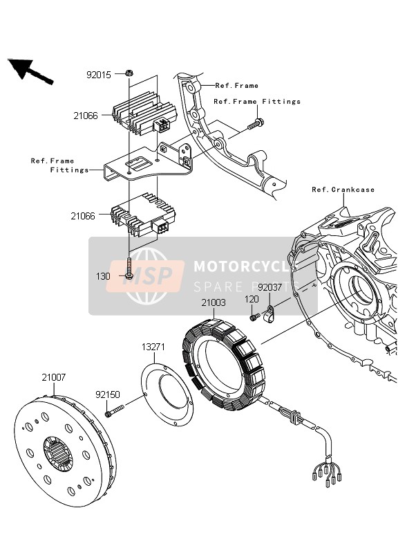 Kawasaki VN2000 CLASSIC 2008 Generator for a 2008 Kawasaki VN2000 CLASSIC