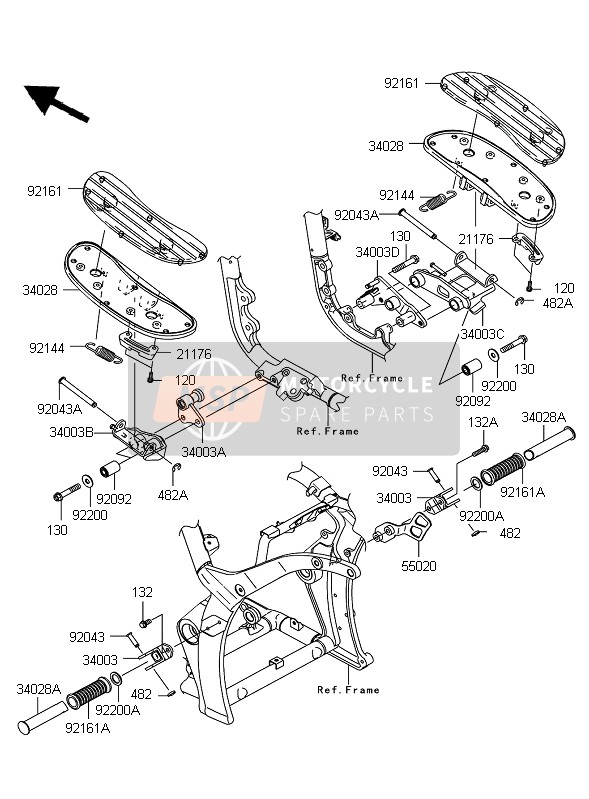 34003006718R, HOLDER-STEP, Fr, Lh, F.S.Bla, Kawasaki, 0