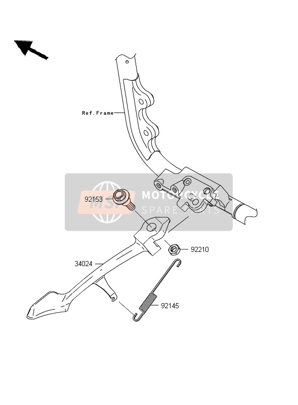 921530928, Bolt, Side Stand, Kawasaki, 0