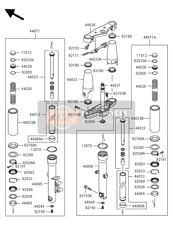 Front Fork (2B17A015509)