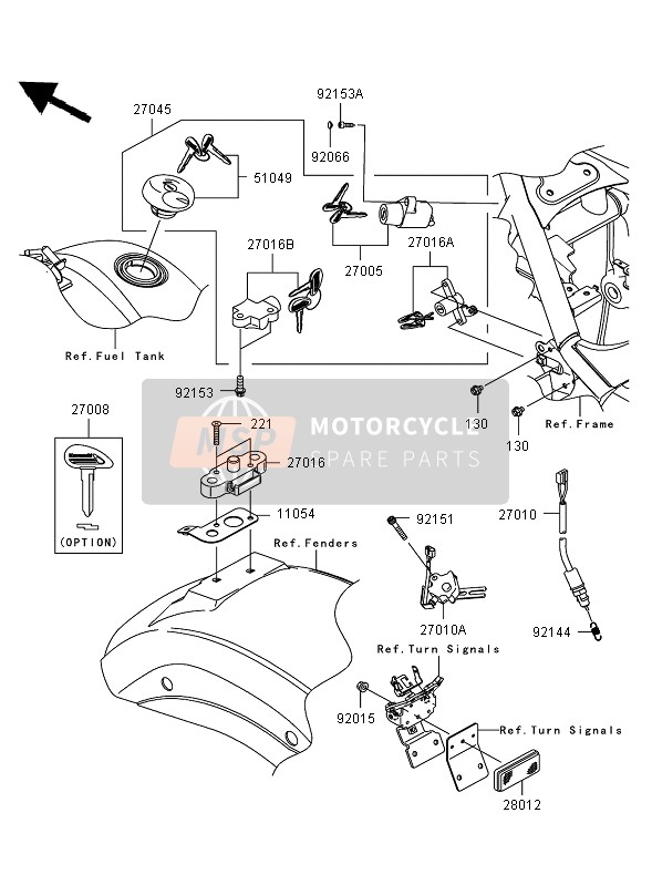 Kawasaki VN900 CLASSIC 2008 Ignition Switch for a 2008 Kawasaki VN900 CLASSIC