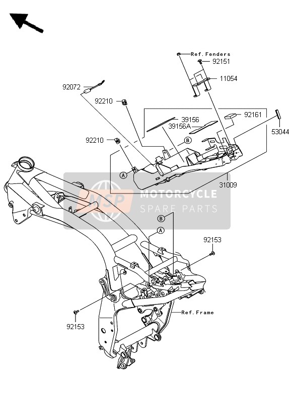 Kawasaki Z750 2008 Custodia della batteria per un 2008 Kawasaki Z750