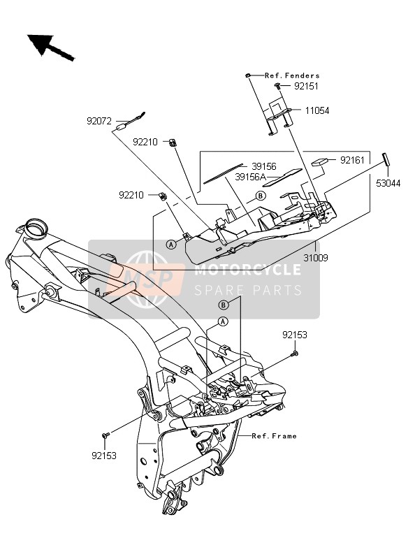 Kawasaki Z750 ABS 2008 Compartiment des piles pour un 2008 Kawasaki Z750 ABS