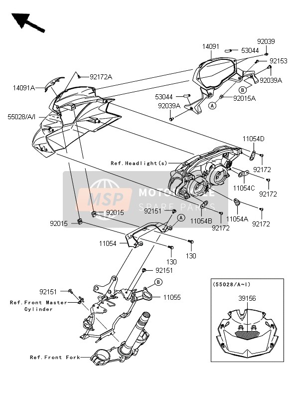 Kawasaki Z750 ABS 2008 Cubierta para un 2008 Kawasaki Z750 ABS