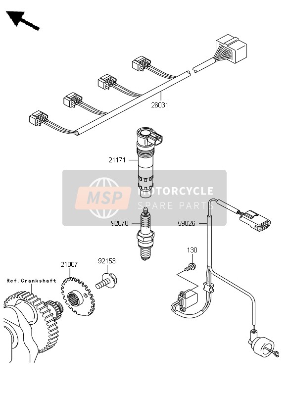 Kawasaki Z1000 2008 Sistema de encendido para un 2008 Kawasaki Z1000