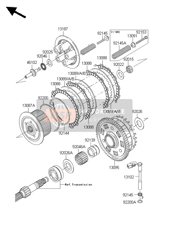 Kawasaki Z1000 ABS 2008 Clutch for a 2008 Kawasaki Z1000 ABS