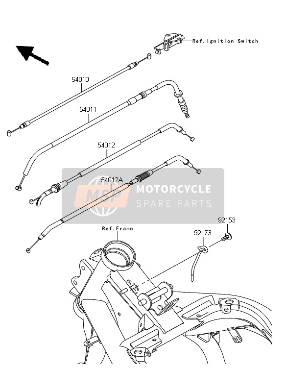 Kawasaki ER-6F 2009 KABEL für ein 2009 Kawasaki ER-6F