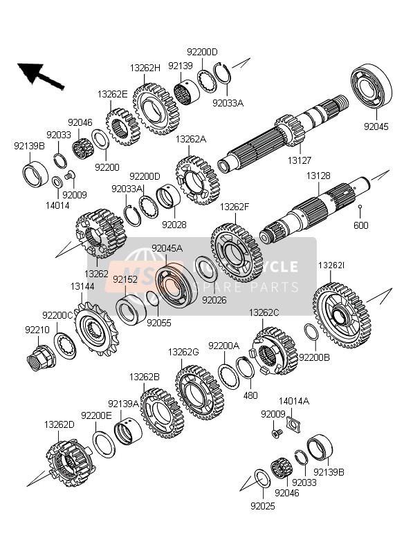 Kawasaki ER-6N 2009 GETRIEBE für ein 2009 Kawasaki ER-6N