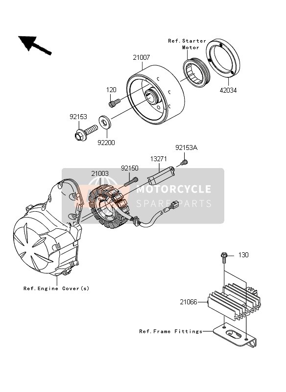 Kawasaki ER-6N 2009 Generator for a 2009 Kawasaki ER-6N