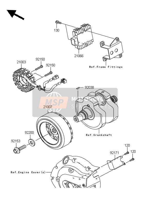 Kawasaki VN900 CUSTOM 2009 Generator for a 2009 Kawasaki VN900 CUSTOM