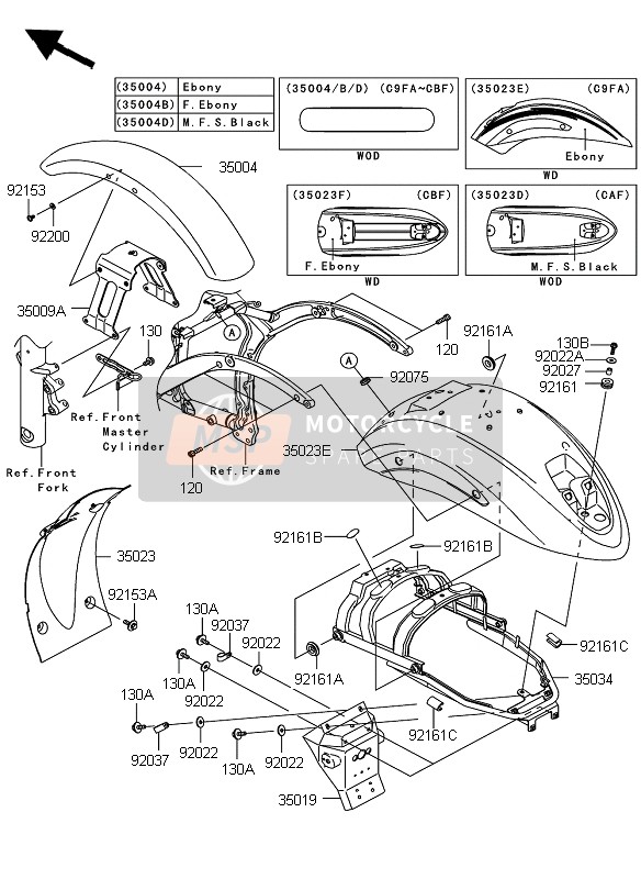 350235145H8, FENDER-REAR, Ebony, Kawasaki, 0