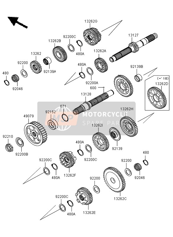 Kawasaki VN1700 VOYAGER ABS 2009 Transmission pour un 2009 Kawasaki VN1700 VOYAGER ABS