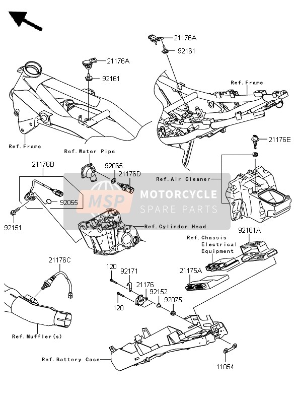 Kawasaki Z750 2009 KRAFTSTOFFEINSPRITZUNG für ein 2009 Kawasaki Z750