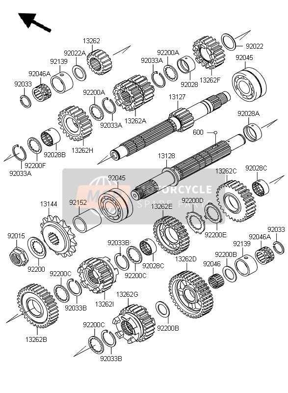 Kawasaki Z750 ABS 2009 Transmission for a 2009 Kawasaki Z750 ABS