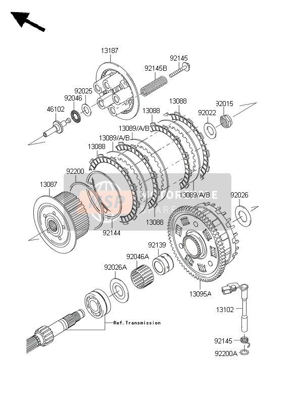 Kawasaki Z1000 ABS 2009 Embrague para un 2009 Kawasaki Z1000 ABS