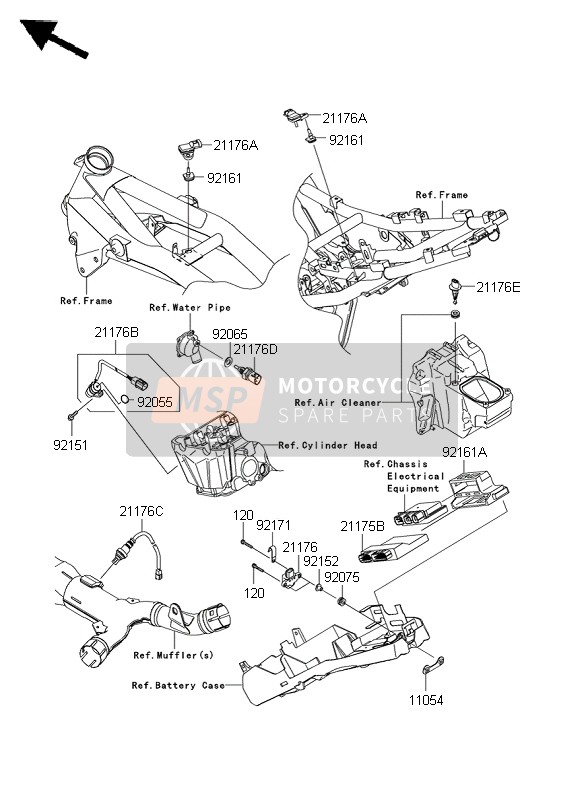 Kawasaki Z1000 ABS 2009 Injection de carburant pour un 2009 Kawasaki Z1000 ABS