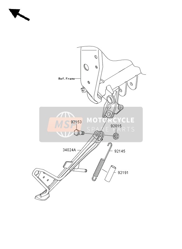 Kawasaki Z1000 ABS 2009 Supporter pour un 2009 Kawasaki Z1000 ABS