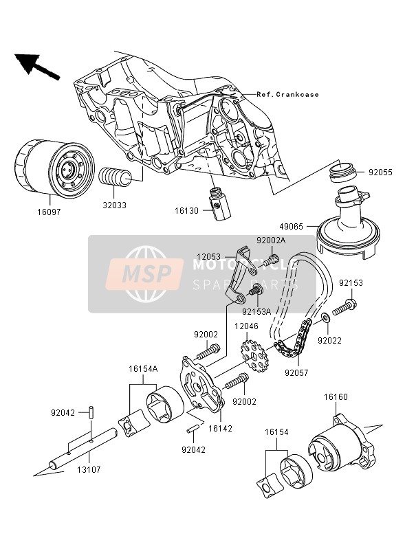 Kawasaki ER-6F ABS 2006 Oil Pump for a 2006 Kawasaki ER-6F ABS