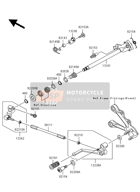 Kawasaki NINJA ZX-6R 2009 Gear Change Mechanism for a 2009 Kawasaki NINJA ZX-6R