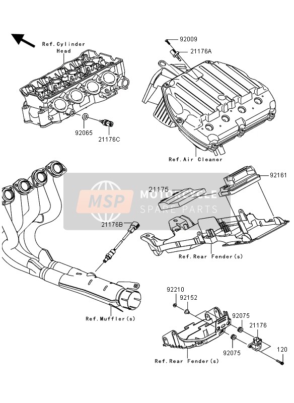 Kawasaki NINJA ZX-6R 2009 Injection de carburant pour un 2009 Kawasaki NINJA ZX-6R