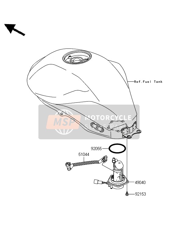 Kawasaki ER-6N 2010 KRAFTSTOFFPUMPE für ein 2010 Kawasaki ER-6N